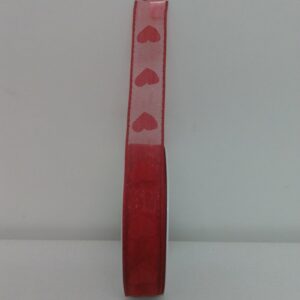 Nastro Rosso C/cuori Mm 25x20 Mt