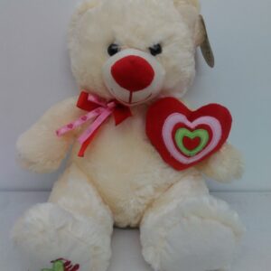 Peluche Orso C/fiocco E Cuore Cm 35