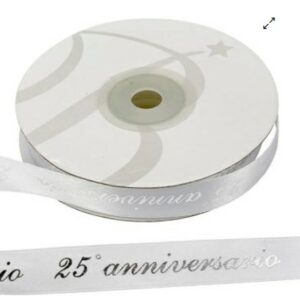 Nastro Raso 25 Anniversario Mm 15x25 Mt